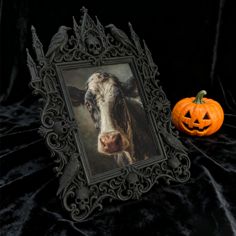 Stylish Gothic Dark-style Photo Frame | Ghost Tour Company Office Wall Decor, Photo Ornament, Wall/Table Dual-use, Professional Frame