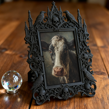 Stylish Gothic Dark-style Photo Frame | Ghost Tour Company Office Wall Decor, Photo Ornament, Wall/Table Dual-use, Professional Frame