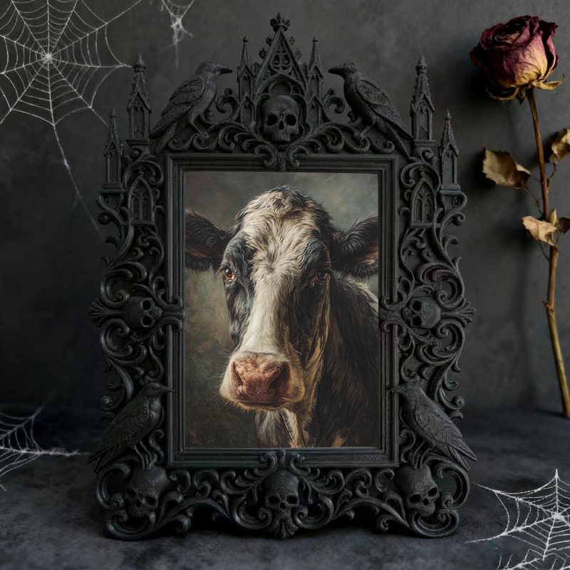 Stylish Gothic Dark-style Photo Frame | Ghost Tour Company Office Wall Decor, Photo Ornament, Wall/Table Dual-use, Professional Frame