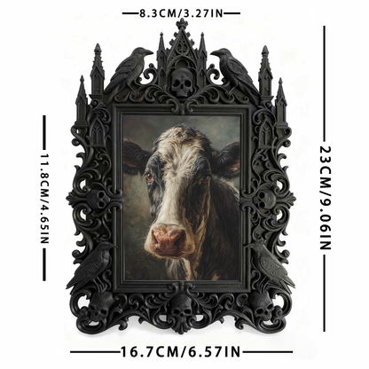 Stylish Gothic Dark-style Photo Frame | Ghost Tour Company Office Wall Decor, Photo Ornament, Wall/Table Dual-use, Professional Frame