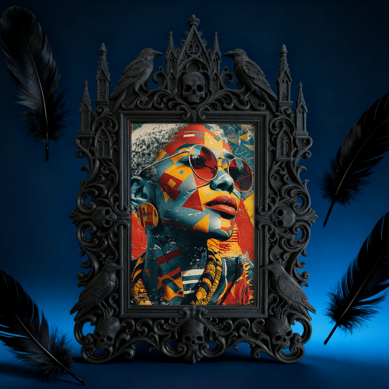 Classy Gothic Dark-style Photo Frame | Paranormal Souvenir Shop Window Decor, Photo Ornament, Dual-use Display, Elegant Frame
