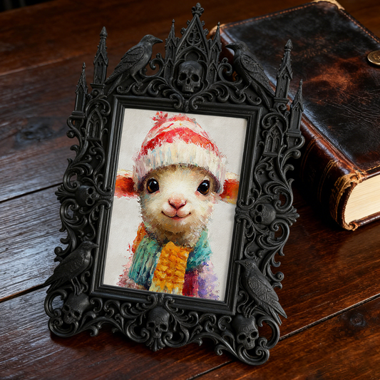 Gritty Gothic Dark-style Photo Frame | Gothic Vintage Cassette Repair Shop Decor, Photo Ornament, Dual-use Display, Durable Frame