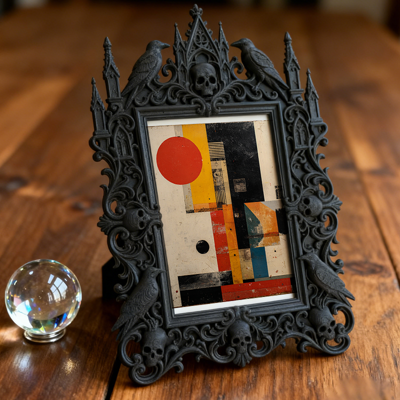 Limited-edition Gothic Dark-style Photo Frame | Vampire Cosplay Makeup Studio Display, Photo Ornament, Wall/Table Dual-use, High-gloss Frame