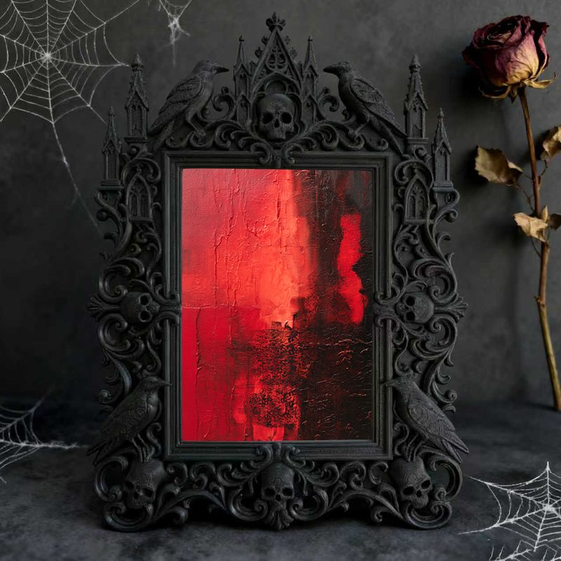 Daring Gothic Dark-style Photo Frame | Dark Academia Ink Bottle Shop Decor, Photo Ornament, Wall-mountable & Tabletop, Minimalist Frame