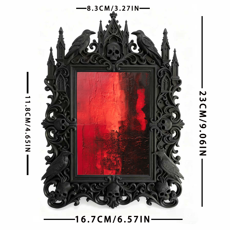 Daring Gothic Dark-style Photo Frame | Dark Academia Ink Bottle Shop Decor, Photo Ornament, Wall-mountable & Tabletop, Minimalist Frame