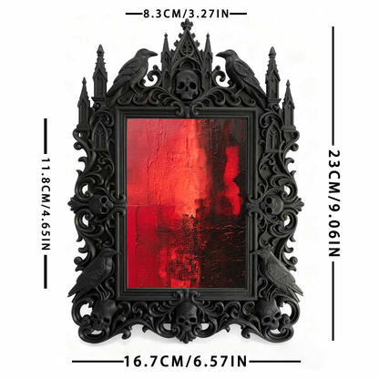 Daring Gothic Dark-style Photo Frame | Dark Academia Ink Bottle Shop Decor, Photo Ornament, Wall-mountable & Tabletop, Minimalist Frame