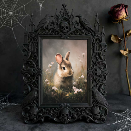 Gritty Gothic Dark-style Photo Frame | Gothic Piercing Studio Waiting Area Decor, Photo Ornament, Wall-mountable & Tabletop, Industrial Fram