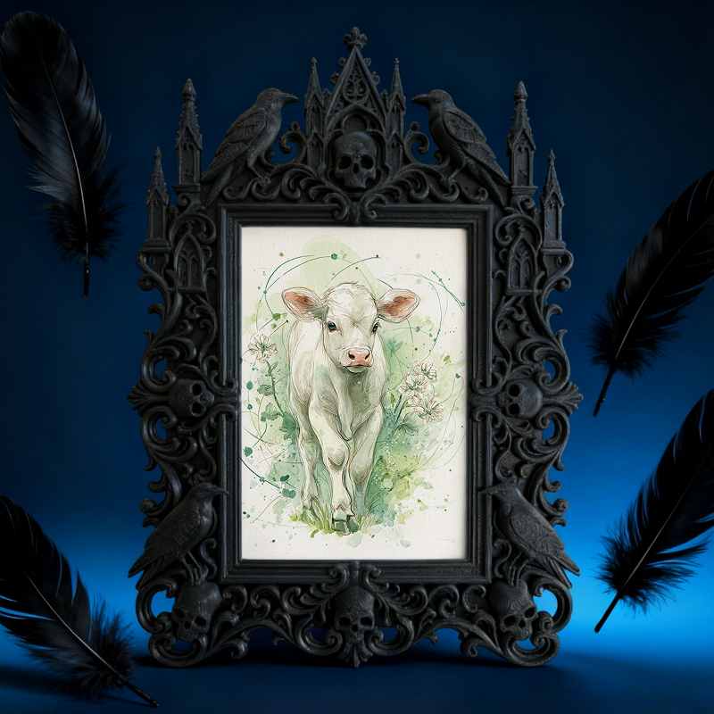 Limited-edition Gothic Dark-style Photo Frame | Dark Fantasy Warhammer Shop Decor, Photo Ornament, Wall-mountable & Tabletop, Collectible Fr