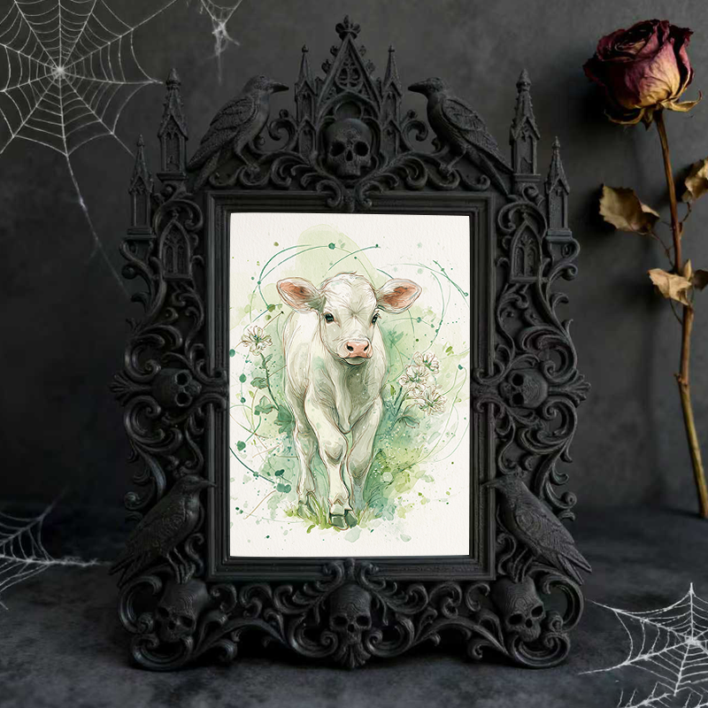 Limited-edition Gothic Dark-style Photo Frame | Dark Fantasy Warhammer Shop Decor, Photo Ornament, Wall-mountable & Tabletop, Collectible Fr