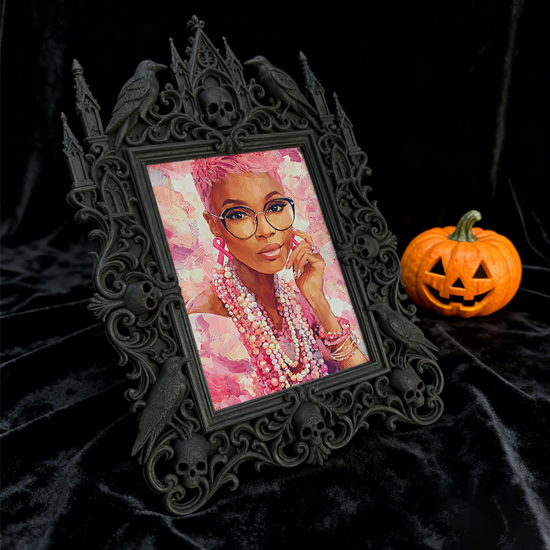 Daring Gothic Dark-style Photo Frame | Gothic Handmade Candle Shop Decor, Photo Ornament, Dual-use Display, Non-toxic Frame