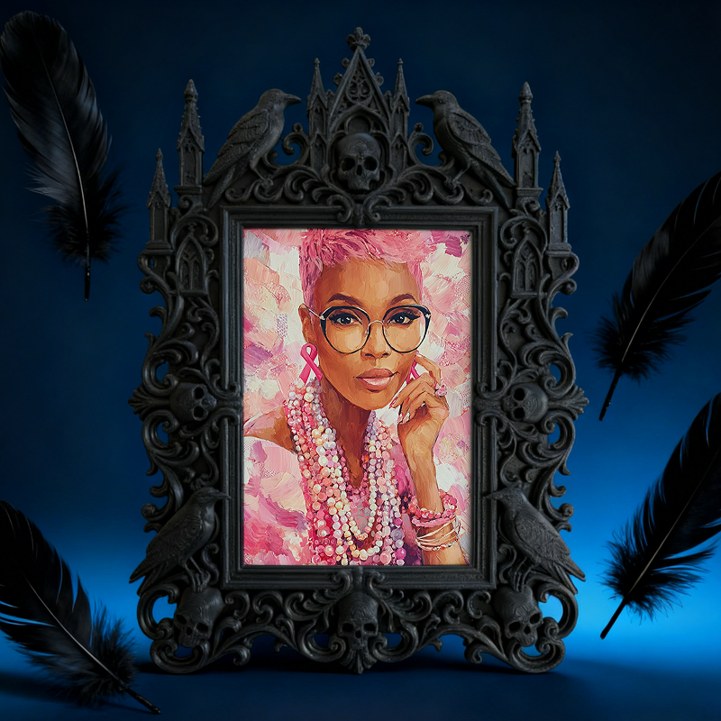 Daring Gothic Dark-style Photo Frame | Gothic Handmade Candle Shop Decor, Photo Ornament, Dual-use Display, Non-toxic Frame
