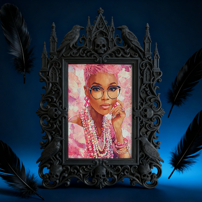 Daring Gothic Dark-style Photo Frame | Gothic Handmade Candle Shop Decor, Photo Ornament, Dual-use Display, Non-toxic Frame