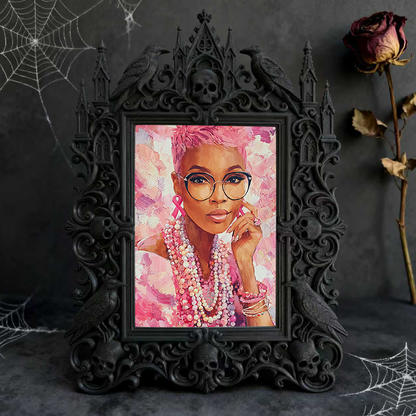 Daring Gothic Dark-style Photo Frame | Gothic Handmade Candle Shop Decor, Photo Ornament, Dual-use Display, Non-toxic Frame
