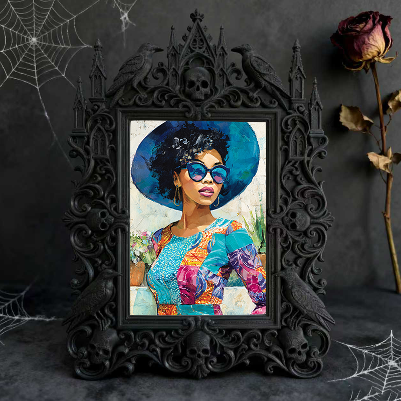 Classy Gothic Dark-style Photo Frame | Horror Movie Poster Shop Decor, Photo Ornament, Wall-mountable & Tabletop, Display-grade Frame