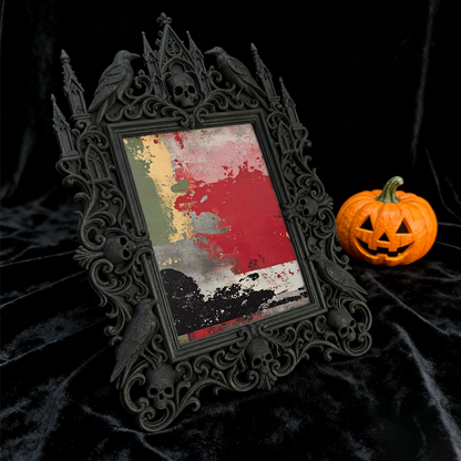 Limited-edition Gothic Dark-style Photo Frame | Vampire Themed Wine Tasting Room Decor, Photo Ornament, Dual-use Display, Luxe Plastic Frame