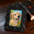 Daring Gothic Dark-style Photo Frame | Dark Dried Flower Wreath Shop Decor, Photo Ornament, Wall-mountable & Tabletop, Natural Frame