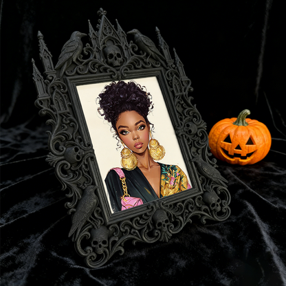 Classy Gothic Dark-style Photo Frame | Haunted House Actor Wardrobe Decor, Photo Ornament, Wall/Table Dual-use, Durable Frame