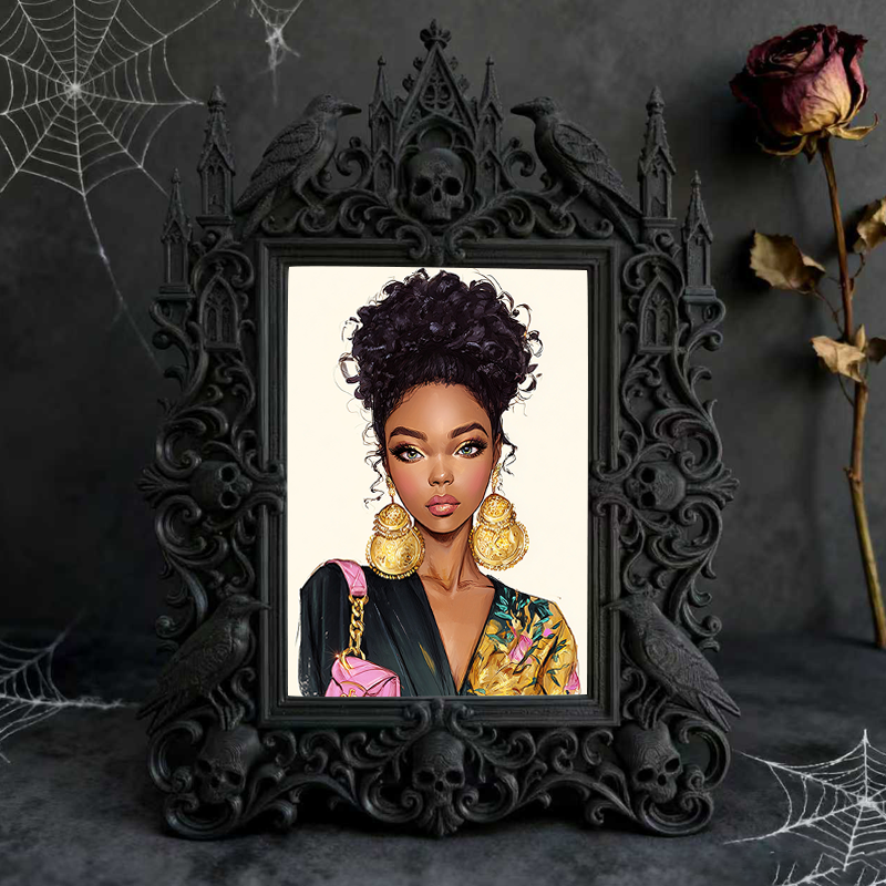 Classy Gothic Dark-style Photo Frame | Haunted House Actor Wardrobe Decor, Photo Ornament, Wall/Table Dual-use, Durable Frame