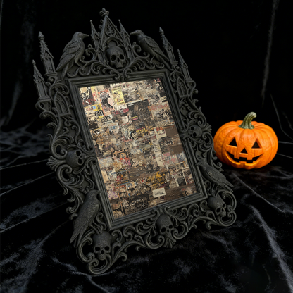 Daring Gothic Dark-style Photo Frame | Gothic Candle Wick Display Shop Decor, Photo Ornament, Dual-use Display, Simple Frame