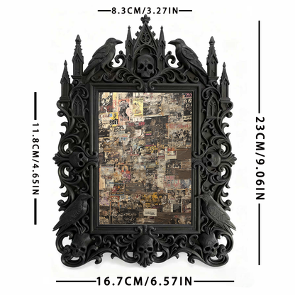 Daring Gothic Dark-style Photo Frame | Gothic Candle Wick Display Shop Decor, Photo Ornament, Dual-use Display, Simple Frame