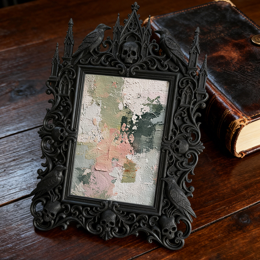 Gritty Gothic Dark-style Photo Frame | Gothic Vintage Polaroid Camera Shop Decor, Photo Ornament, Wall/Table Dual-use, Nostalgic Frame