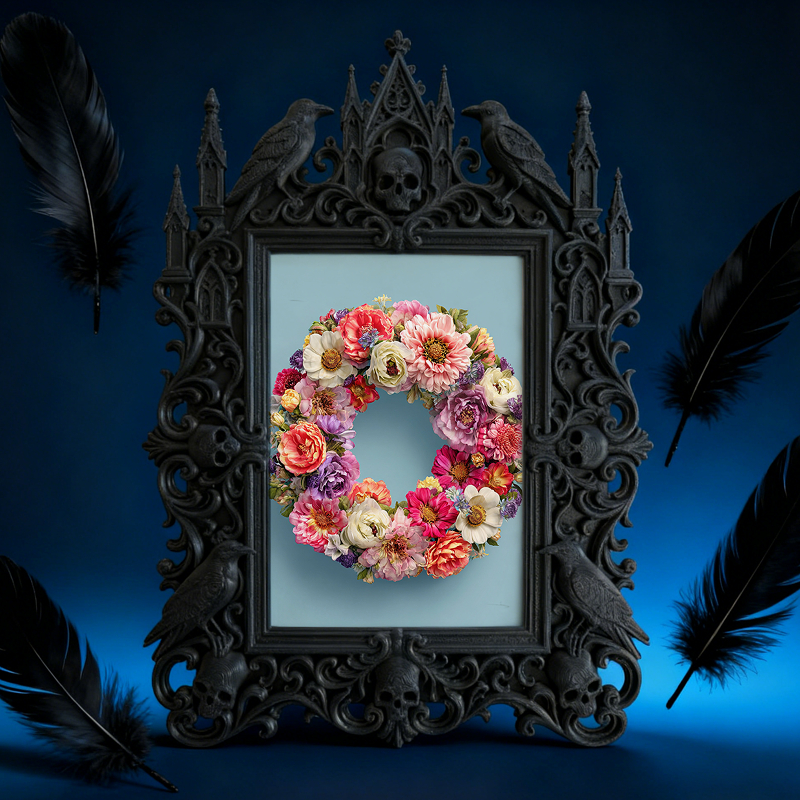Limited-edition Gothic Dark-style Photo Frame | Dark Fairy Tale Puppet Shop Decor, Photo Ornament, Wall-mountable & Tabletop, Whimsical Fram