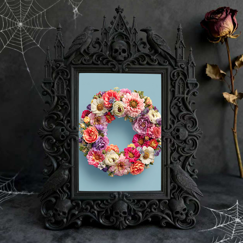Limited-edition Gothic Dark-style Photo Frame | Dark Fairy Tale Puppet Shop Decor, Photo Ornament, Wall-mountable & Tabletop, Whimsical Fram