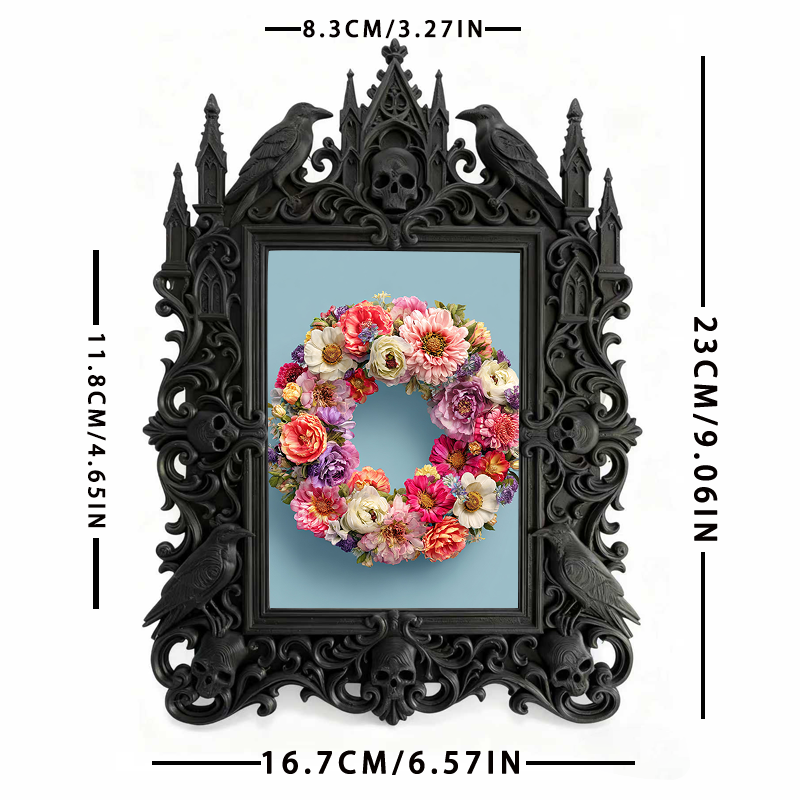 Limited-edition Gothic Dark-style Photo Frame | Dark Fairy Tale Puppet Shop Decor, Photo Ornament, Wall-mountable & Tabletop, Whimsical Fram