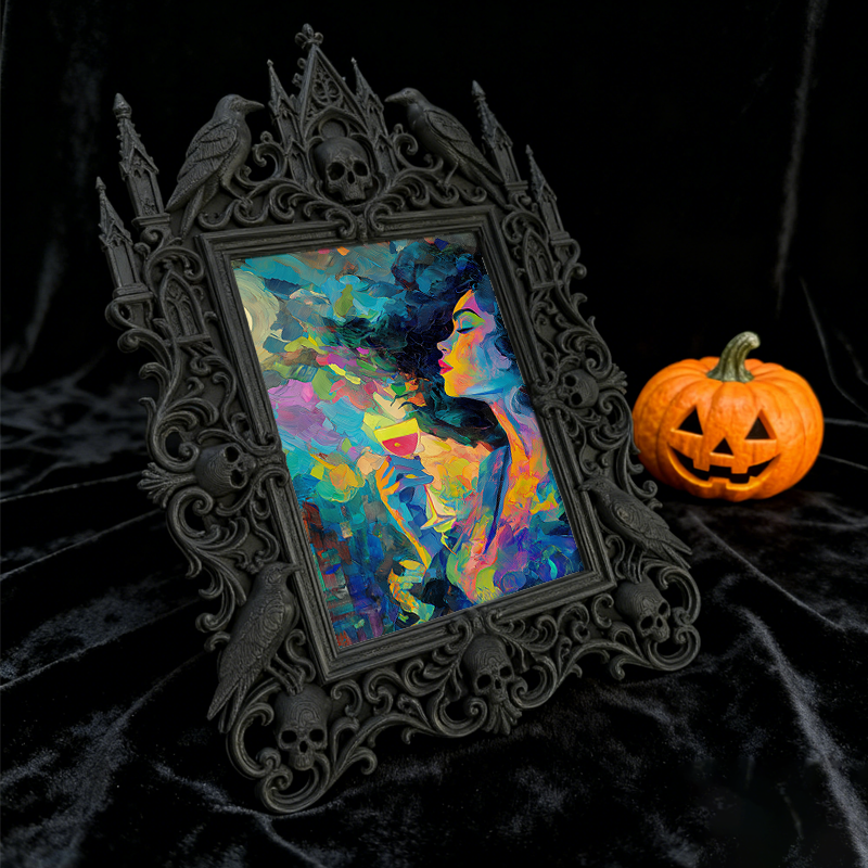 Daring Gothic Dark-style Photo Frame | Gothic Handmade Soap Display Shop Decor, Photo Ornament, Dual-use Display, Clean Frame