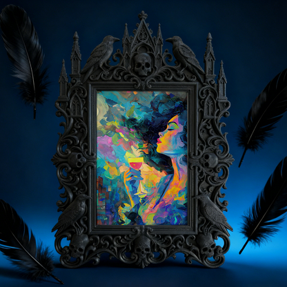 Daring Gothic Dark-style Photo Frame | Gothic Handmade Soap Display Shop Decor, Photo Ornament, Dual-use Display, Clean Frame
