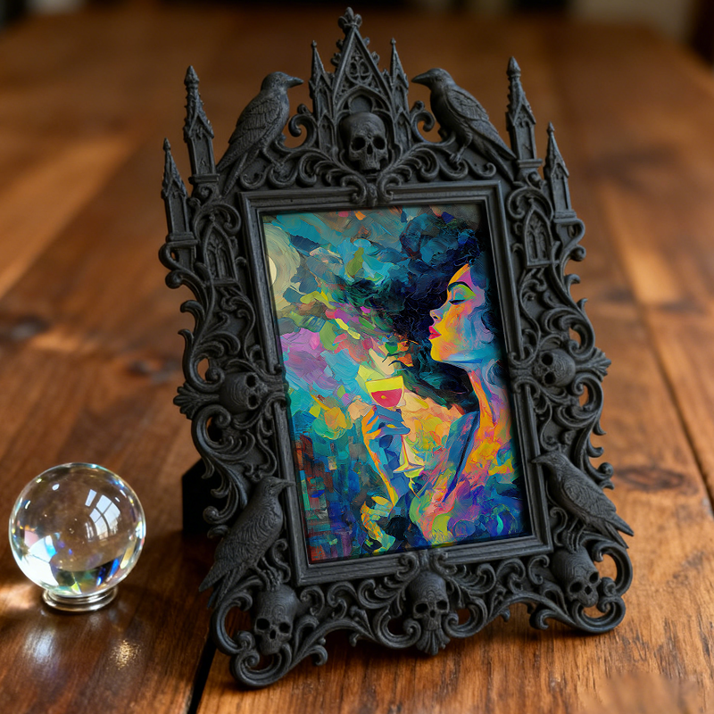 Daring Gothic Dark-style Photo Frame | Gothic Handmade Soap Display Shop Decor, Photo Ornament, Dual-use Display, Clean Frame