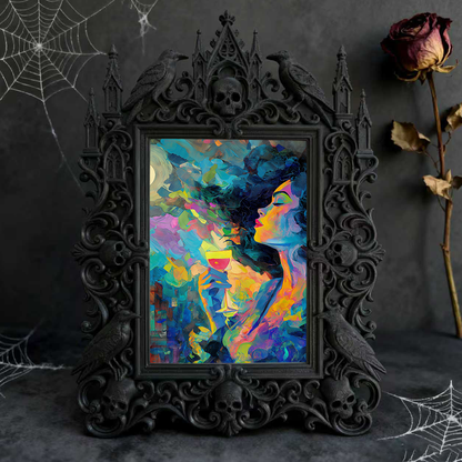 Daring Gothic Dark-style Photo Frame | Gothic Handmade Soap Display Shop Decor, Photo Ornament, Dual-use Display, Clean Frame