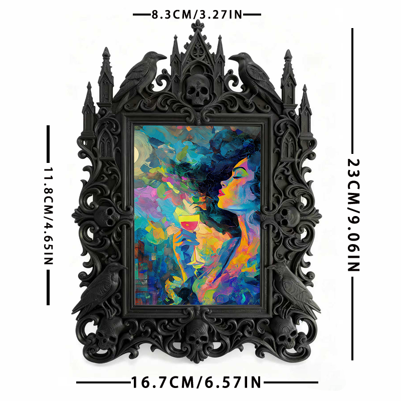 Daring Gothic Dark-style Photo Frame | Gothic Handmade Soap Display Shop Decor, Photo Ornament, Dual-use Display, Clean Frame