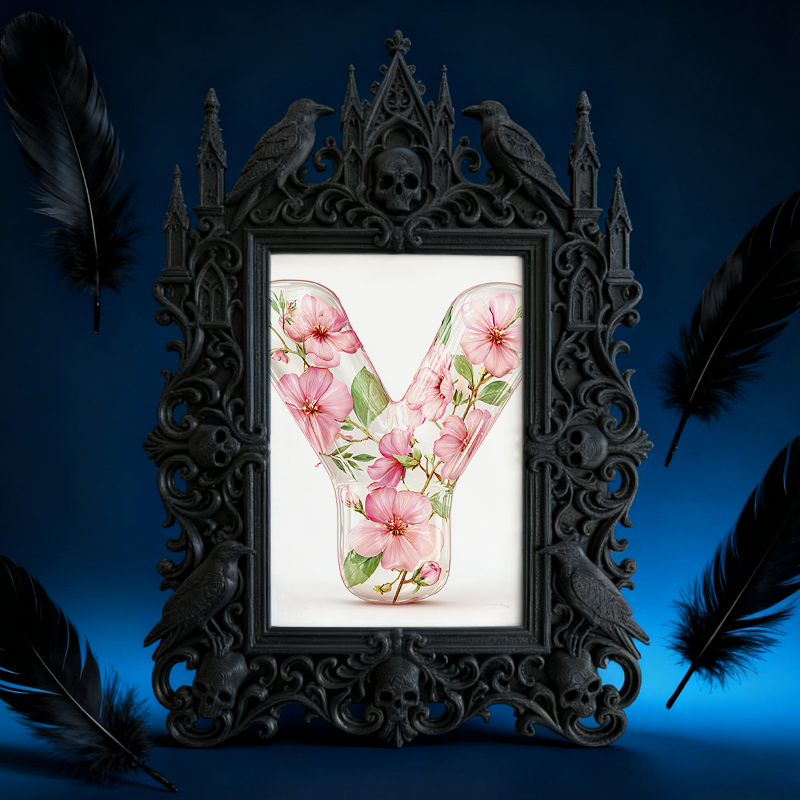 Classy Gothic Dark-style Photo Frame | Horror Cosplay Foam Prop Shop Decor, Photo Ornament, Wall-mountable & Tabletop, Creative Frame