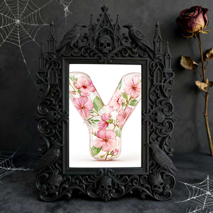 Classy Gothic Dark-style Photo Frame | Horror Cosplay Foam Prop Shop Decor, Photo Ornament, Wall-mountable & Tabletop, Creative Frame