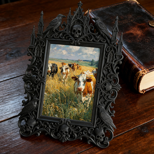 Limited-edition Gothic Dark-style Photo Frame | Vampire Themed Halloween Ball Decor, Photo Ornament, Dual-use Display, Festive Frame