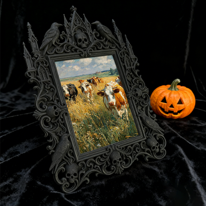 Limited-edition Gothic Dark-style Photo Frame | Vampire Themed Halloween Ball Decor, Photo Ornament, Dual-use Display, Festive Frame