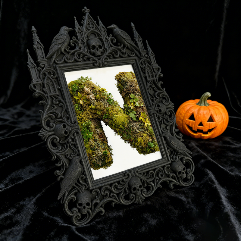 Daring Gothic Dark-style Photo Frame | Dark Academia Art Print Studio Decor, Photo Ornament, Wall-mountable & Tabletop, Artistic Frame