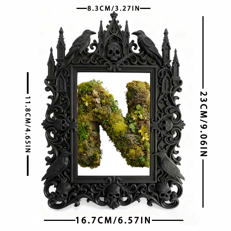 Daring Gothic Dark-style Photo Frame | Dark Academia Art Print Studio Decor, Photo Ornament, Wall-mountable & Tabletop, Artistic Frame