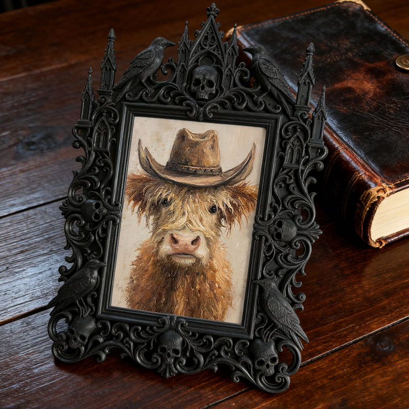 Classy Gothic Dark-style Photo Frame | Ghost Tour Guide Service Office Decor, Photo Ornament, Wall/Table Dual-use, Professional Frame