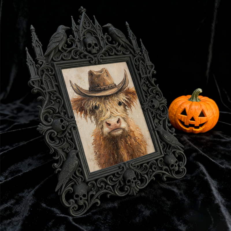 Classy Gothic Dark-style Photo Frame | Ghost Tour Guide Service Office Decor, Photo Ornament, Wall/Table Dual-use, Professional Frame