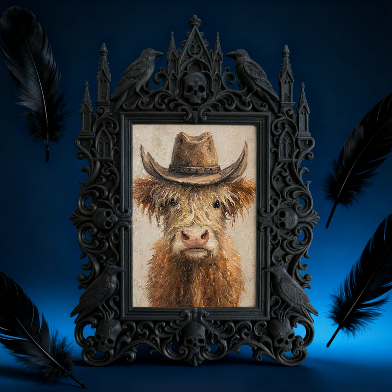 Classy Gothic Dark-style Photo Frame | Ghost Tour Guide Service Office Decor, Photo Ornament, Wall/Table Dual-use, Professional Frame