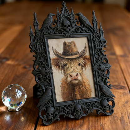 Classy Gothic Dark-style Photo Frame | Ghost Tour Guide Service Office Decor, Photo Ornament, Wall/Table Dual-use, Professional Frame