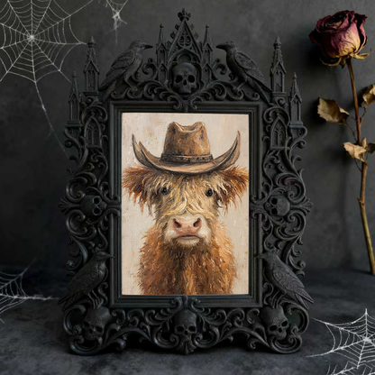 Classy Gothic Dark-style Photo Frame | Ghost Tour Guide Service Office Decor, Photo Ornament, Wall/Table Dual-use, Professional Frame