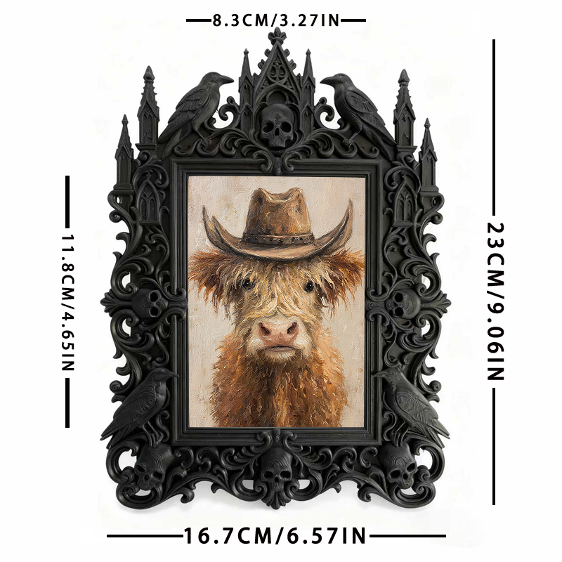 Classy Gothic Dark-style Photo Frame | Ghost Tour Guide Service Office Decor, Photo Ornament, Wall/Table Dual-use, Professional Frame