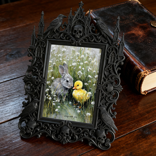 Limited-edition Gothic Dark-style Photo Frame | Dark Fantasy Miniature Terrain Shop Decor, Photo Ornament, Wall-mountable & Tabletop, Detail