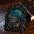 Daring Gothic Dark-style Photo Frame | Gothic Backyard Halloween Party Decor, Photo Ornament, Dual-use Display, Outdoor Frame