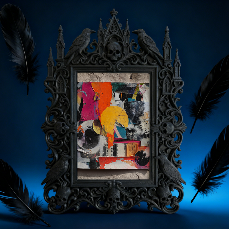Artisanal Gothic Dark-style Photo Frame | Witchy Herb Garden Shed Decor, Photo Ornament, Wall-mountable & Tabletop, Plastic Frame
