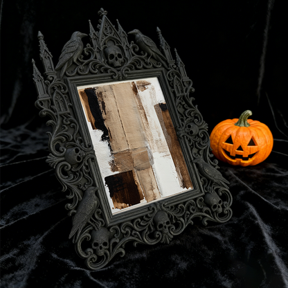 Edgy Gothic Dark-style Photo Frame | Occult Tarot Card Illustration Shop Decor, Photo Ornament, Wall-mountable & Tabletop, Scratch-resistant