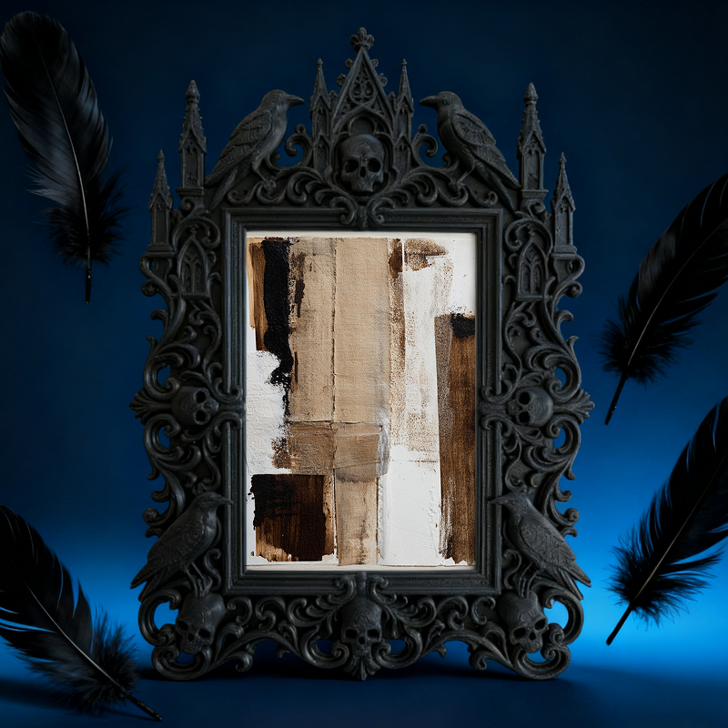 Edgy Gothic Dark-style Photo Frame | Occult Tarot Card Illustration Shop Decor, Photo Ornament, Wall-mountable & Tabletop, Scratch-resistant